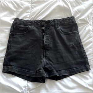 Forever 21 Black Denim Shorts
